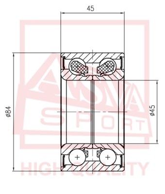 фото Подшипник asva dac45840045