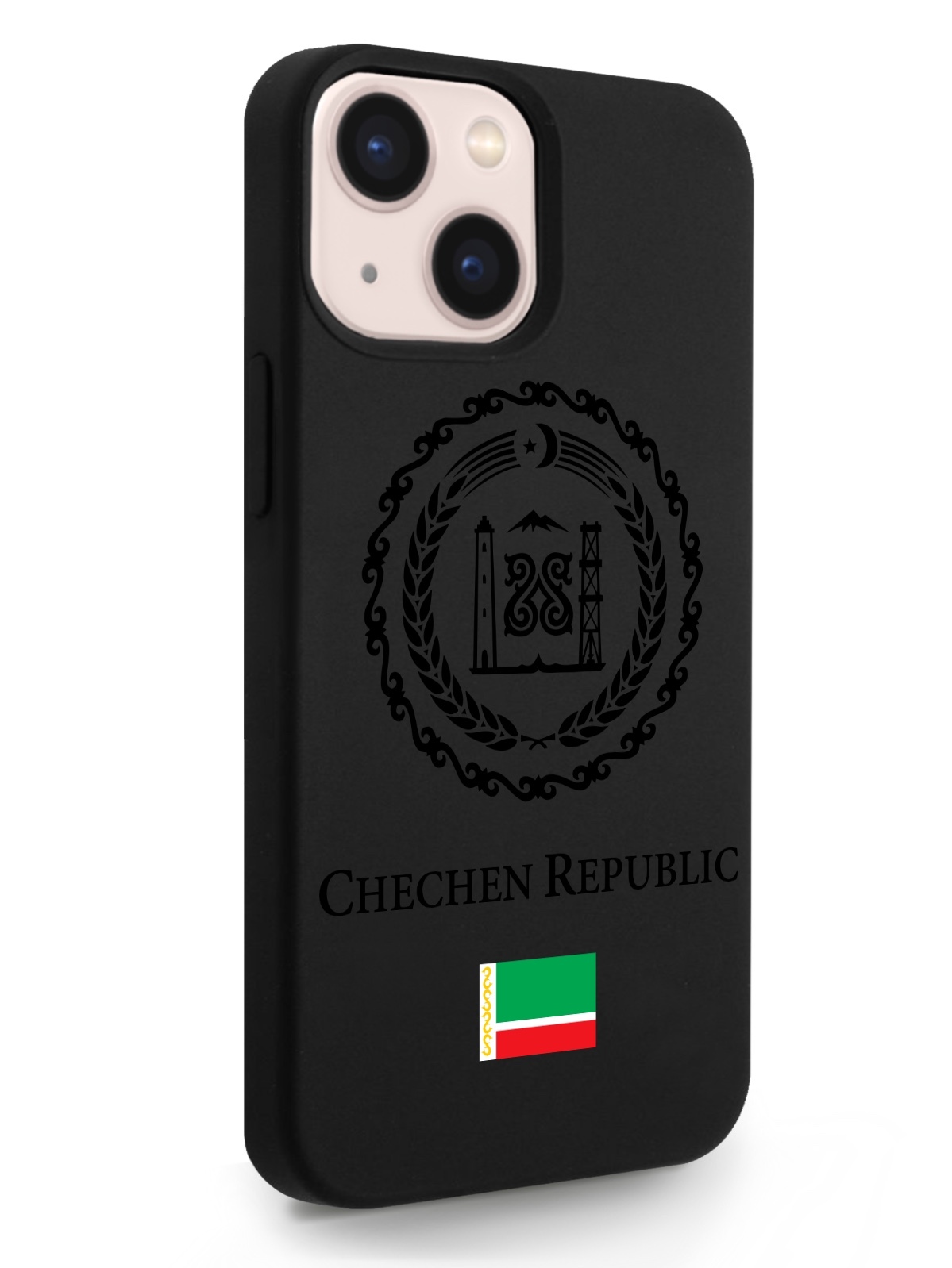 

Черный SignumCase для iPhone 13 Mini Черный лаковый Герб Чечни черный, iPhone 13 Mini Черный лаковый Герб Чечни
