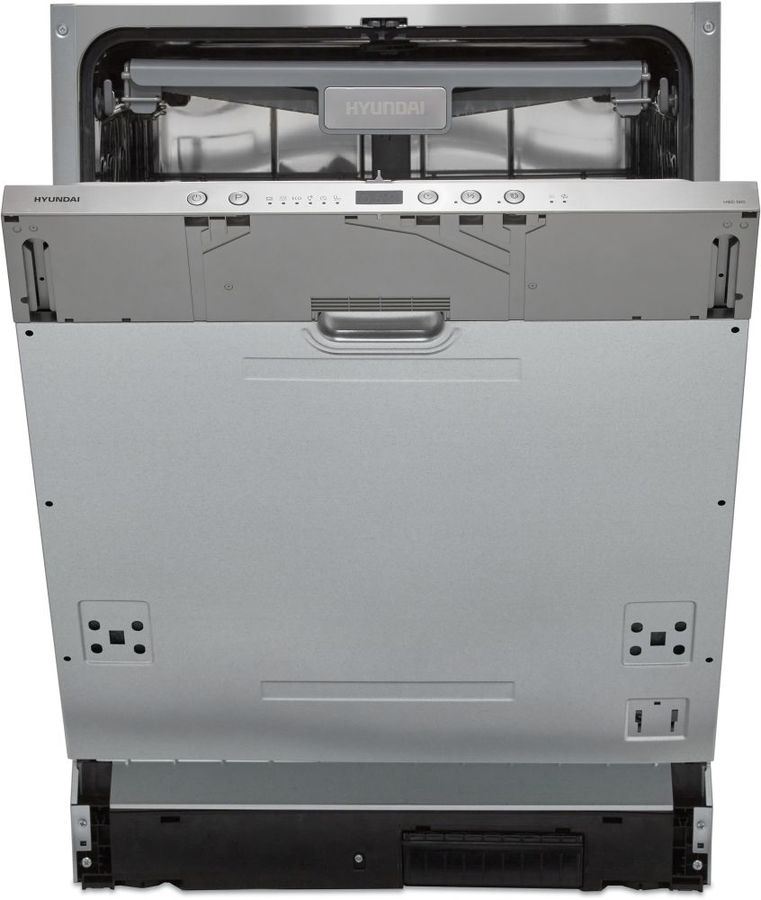 Встраиваемая посудомоечная машина HYUNDAI HBD 660 встраиваемая посудомоечная машина simfer dgb4701 aqua stop луч на полу верхняя полка складывается энергоэффективность a вместимость 10 комплектов