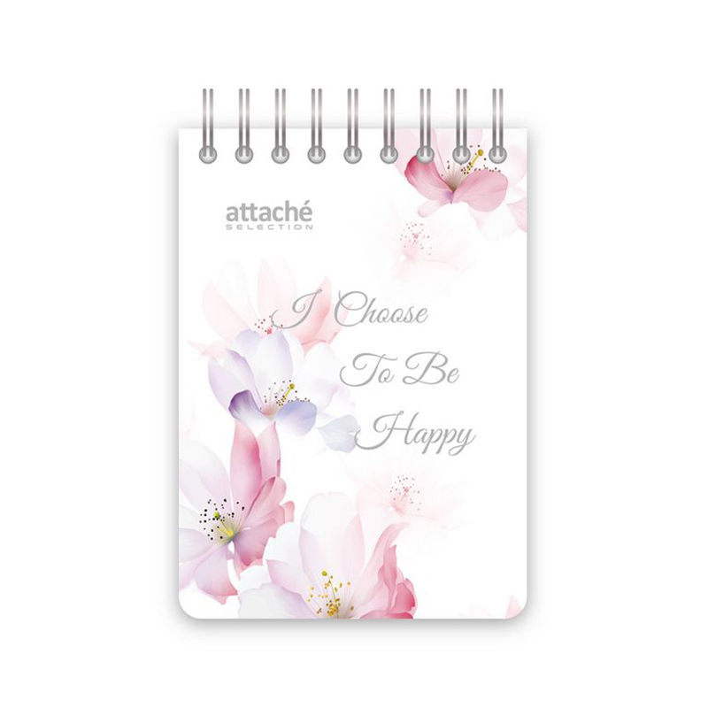 

Блокнот Attache Selection Flower Dreams I Choose А7 80л клетка спираль,, bl-312