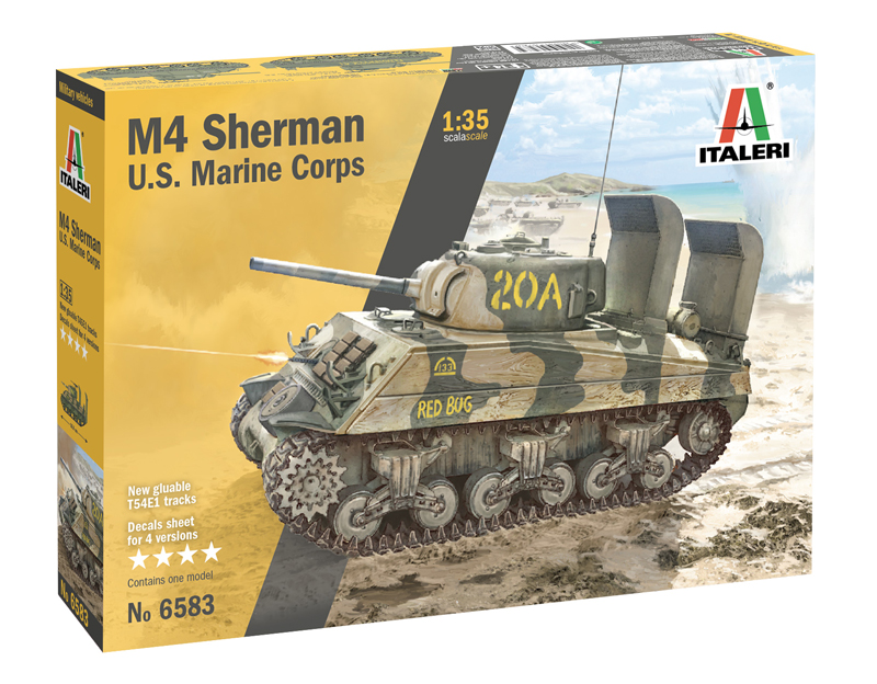 фото Сборная модель italeri 1/35 m4 sherman u.s. marines corps 6583