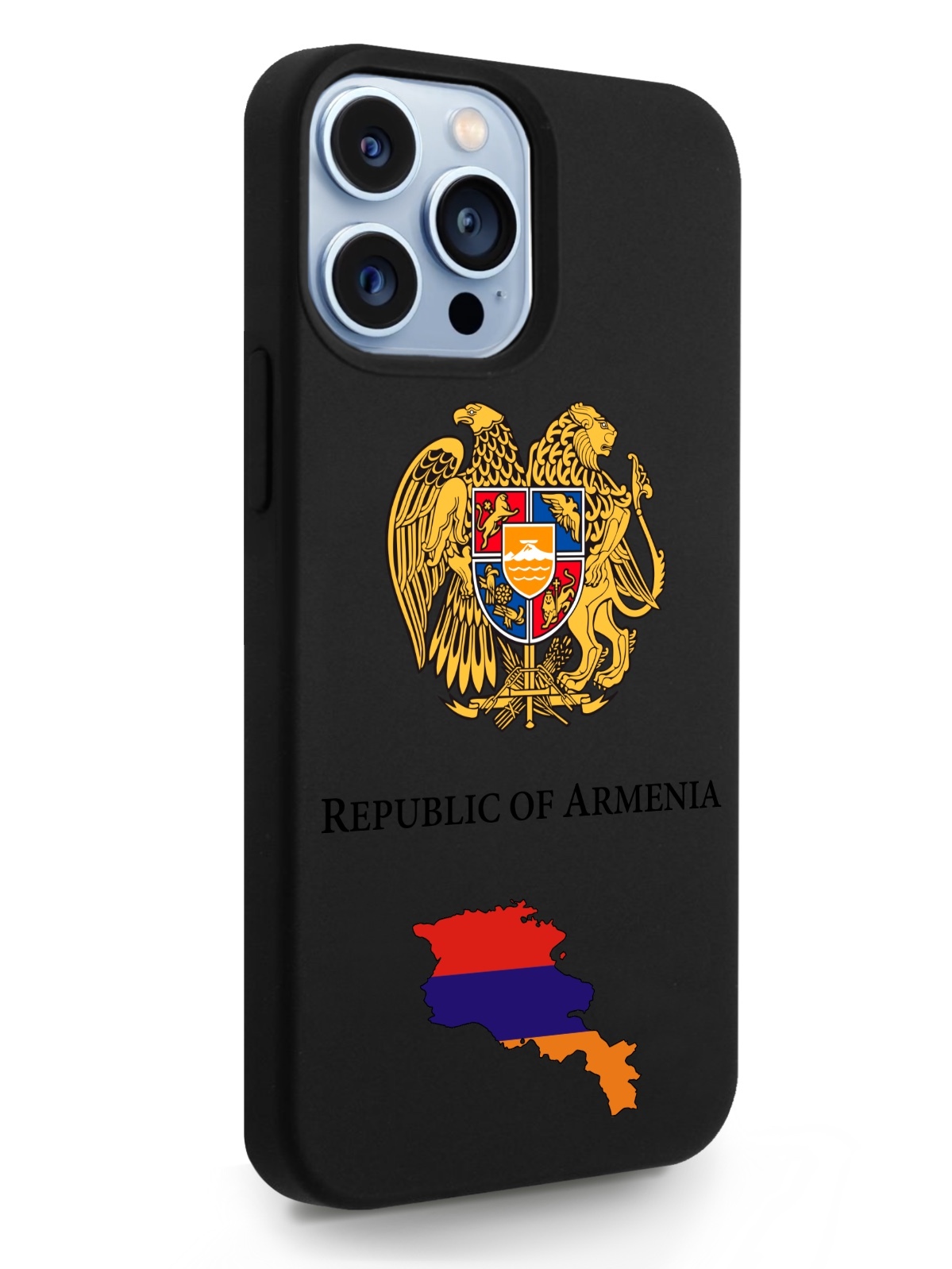 

Черный SignumCase для iPhone 13 Pro Max Герб Армении черный, iPhone 13 Pro Max Герб Армении