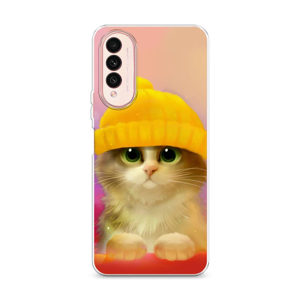 фото Силиконовый чехол "котенок в желтой шапке" на wiko t50 / вико т50 awog