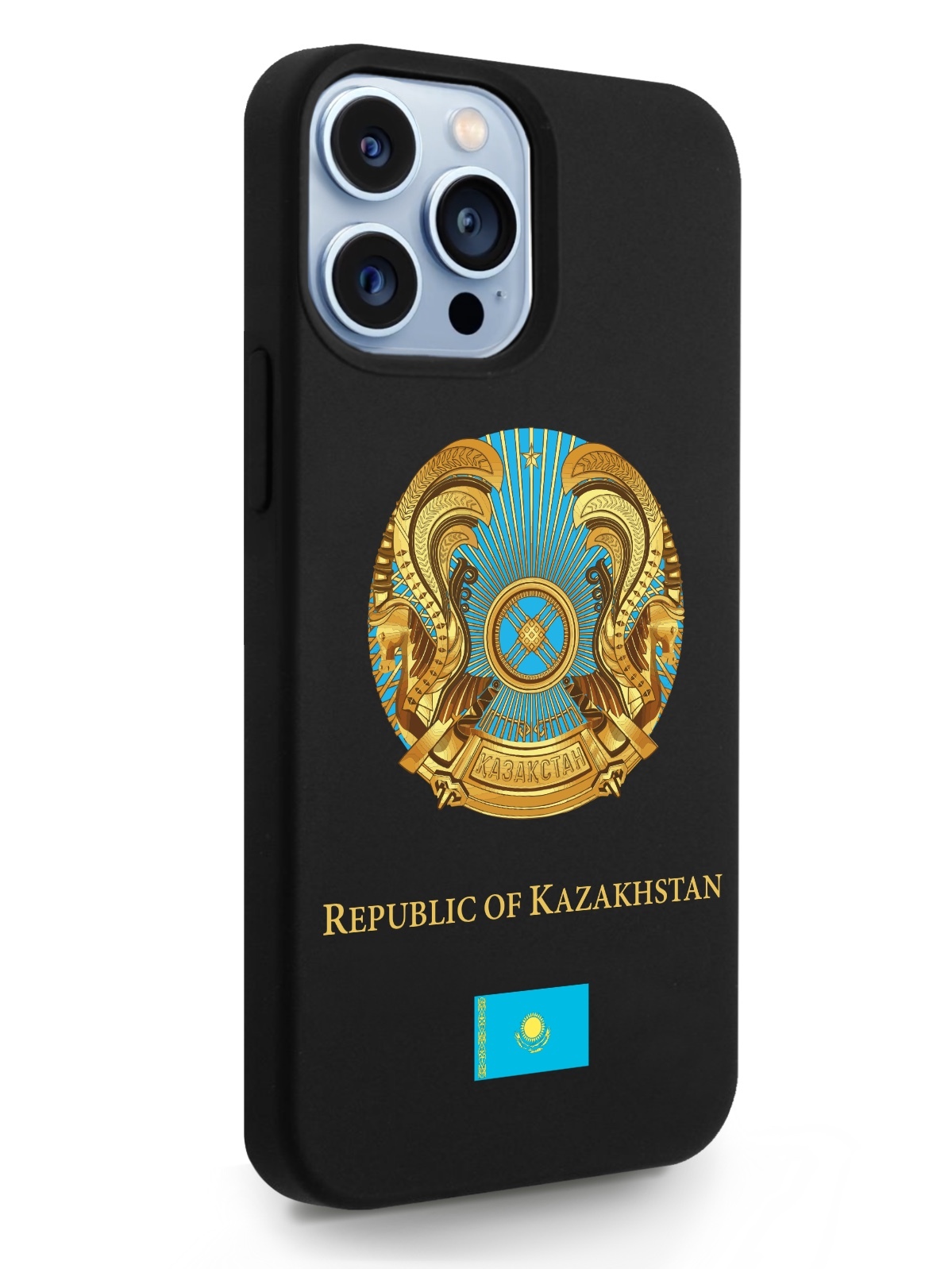 

Черный SignumCase для iPhone 13 Pro Max Герб Казахстана черный, iPhone 13 Pro Max Герб Казахстана