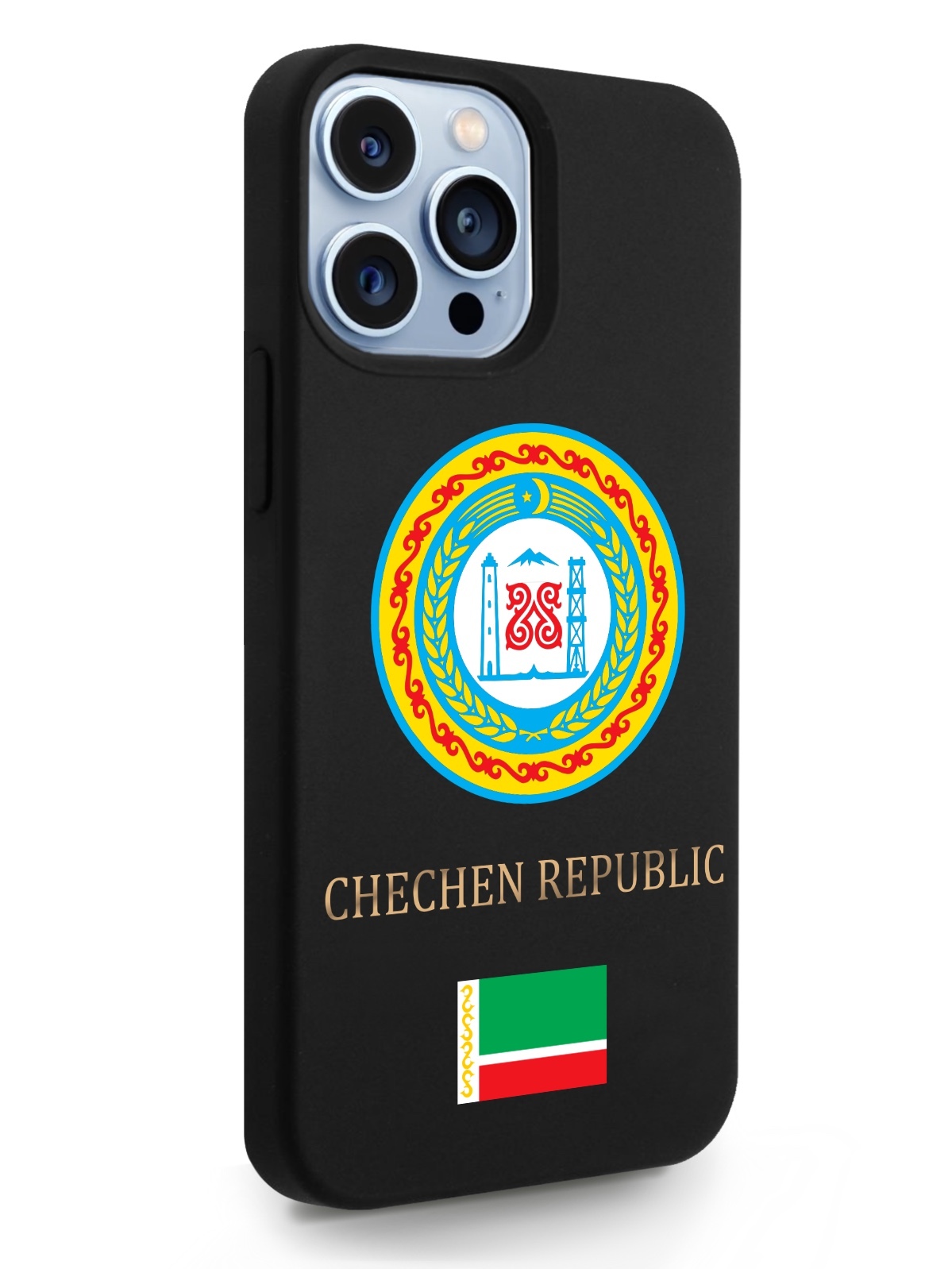 

Черный SignumCase для iPhone 13 Pro Max Герб Чечни черный, iPhone 13 Pro Max Герб Чечни