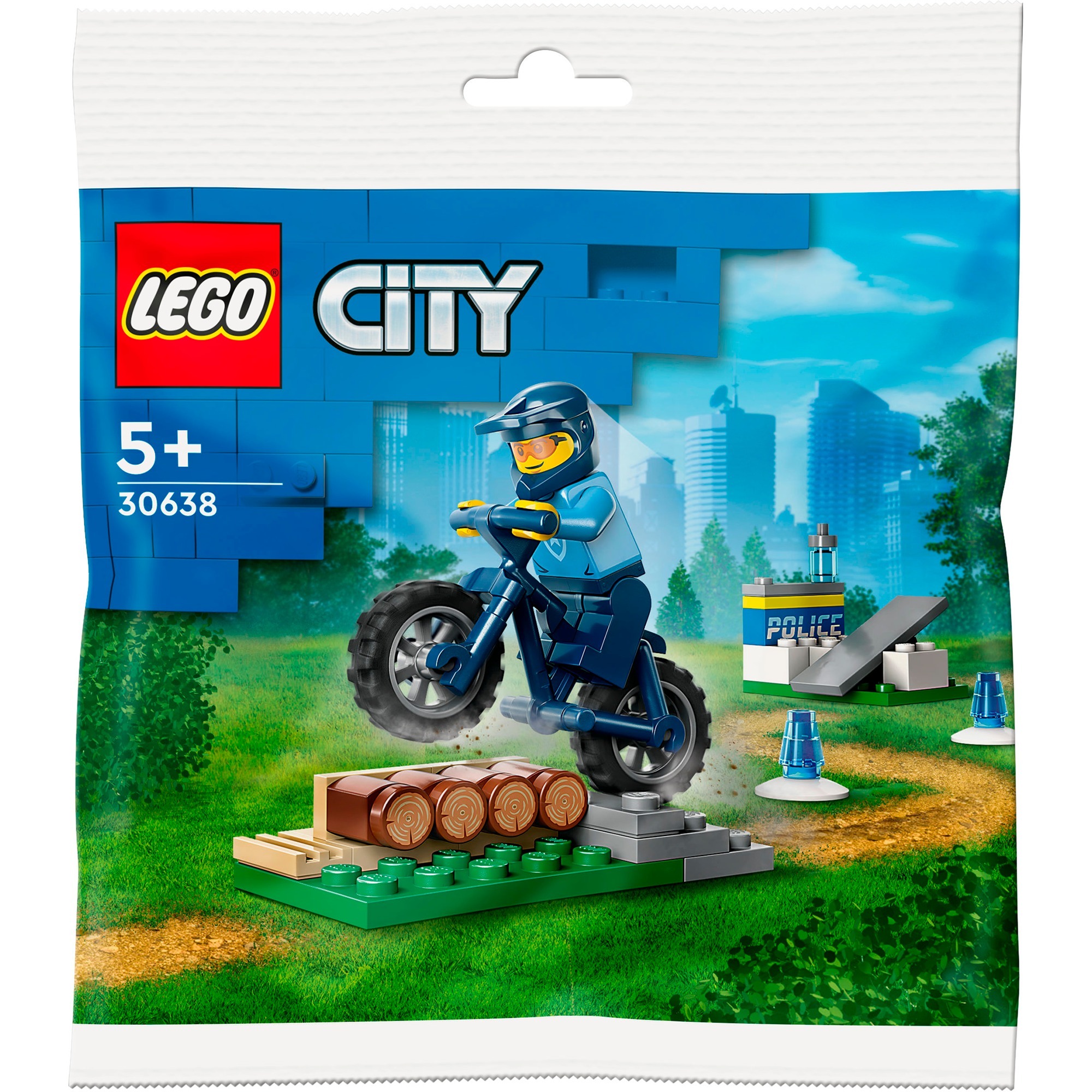 Конструктор LEGO City 30638 Полицейская тренировка на велосипеде, 36 дет конструктор lego city 60317 лего город полицейская погоня в банке