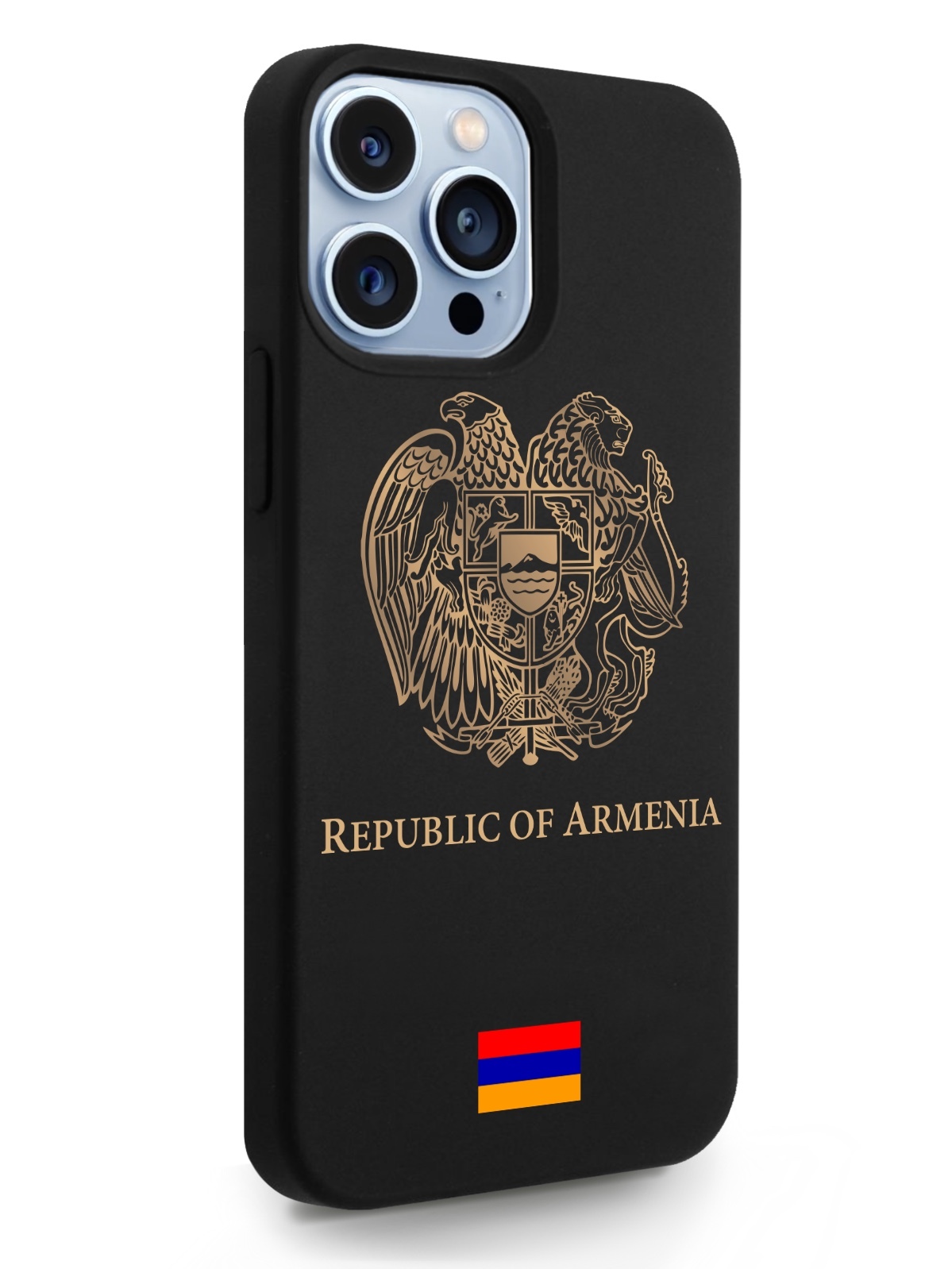 

Черный SignumCase для iPhone 13 Pro Max Золотой Герб Армении черный, iPhone 13 Pro Max Золотой Герб Армении