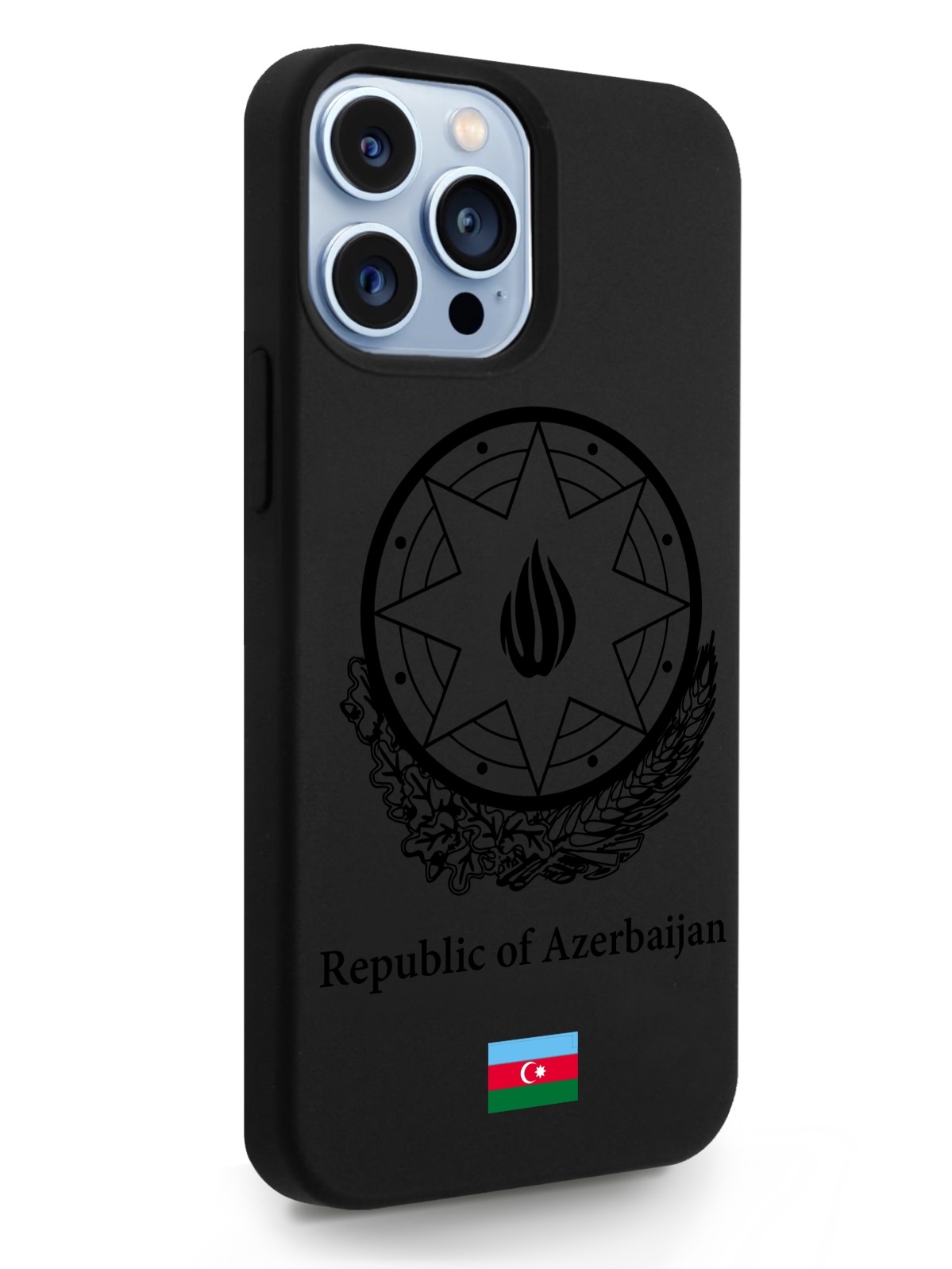 

Черный SignumCase для iPhone 13 Pro Max Черный лаковый Герб Азербайджана черный, iPhone 13 Pro Max Черный лаковый Герб Азербайджана