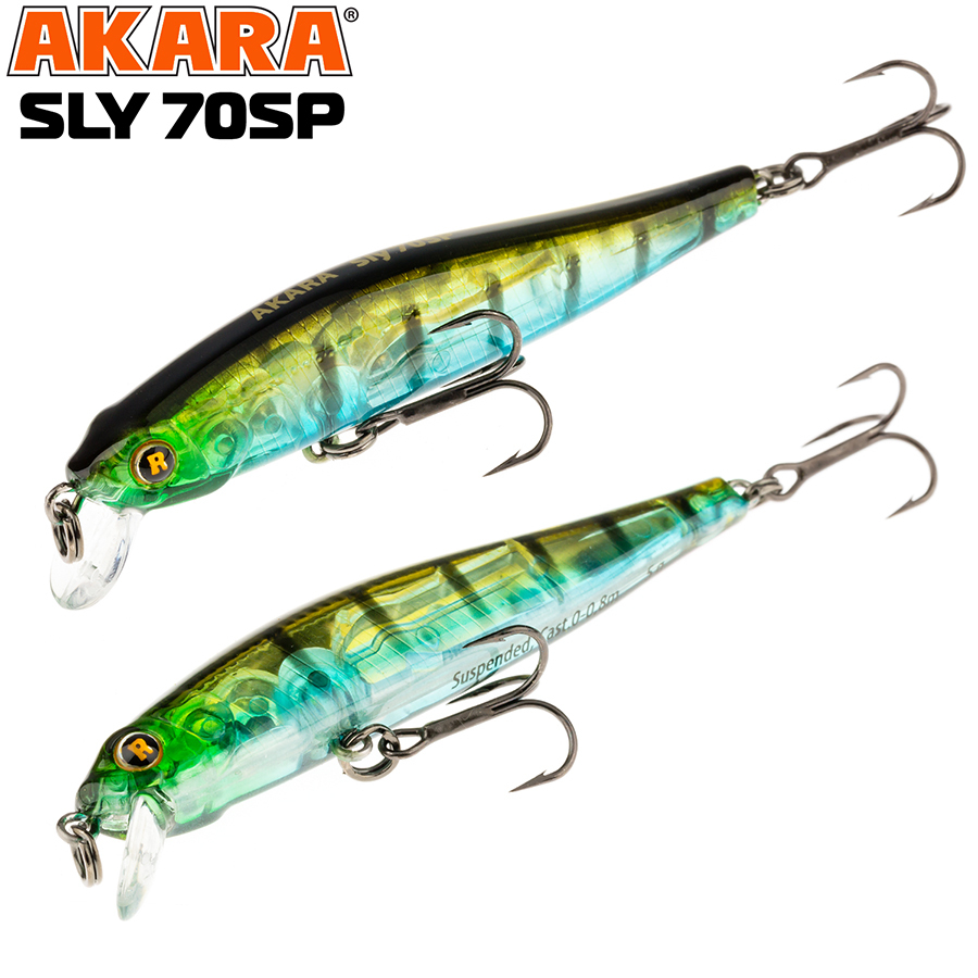 

Воблер Akara Sly 70SP 5 гр 3/17 oz 2,8 in A133, Разноцветный, Sly