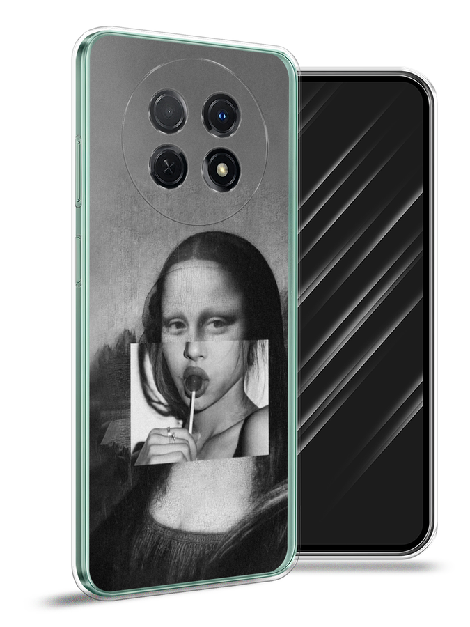 

Чехол Awog на Huawei Nova Y91 "Mona Lisa sucking lollipop", Серый, 6121650-9