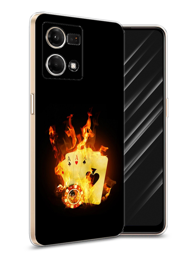 

Чехол Awog на Oppo Reno 7 4G/8 4G "На счастье", Разноцветный