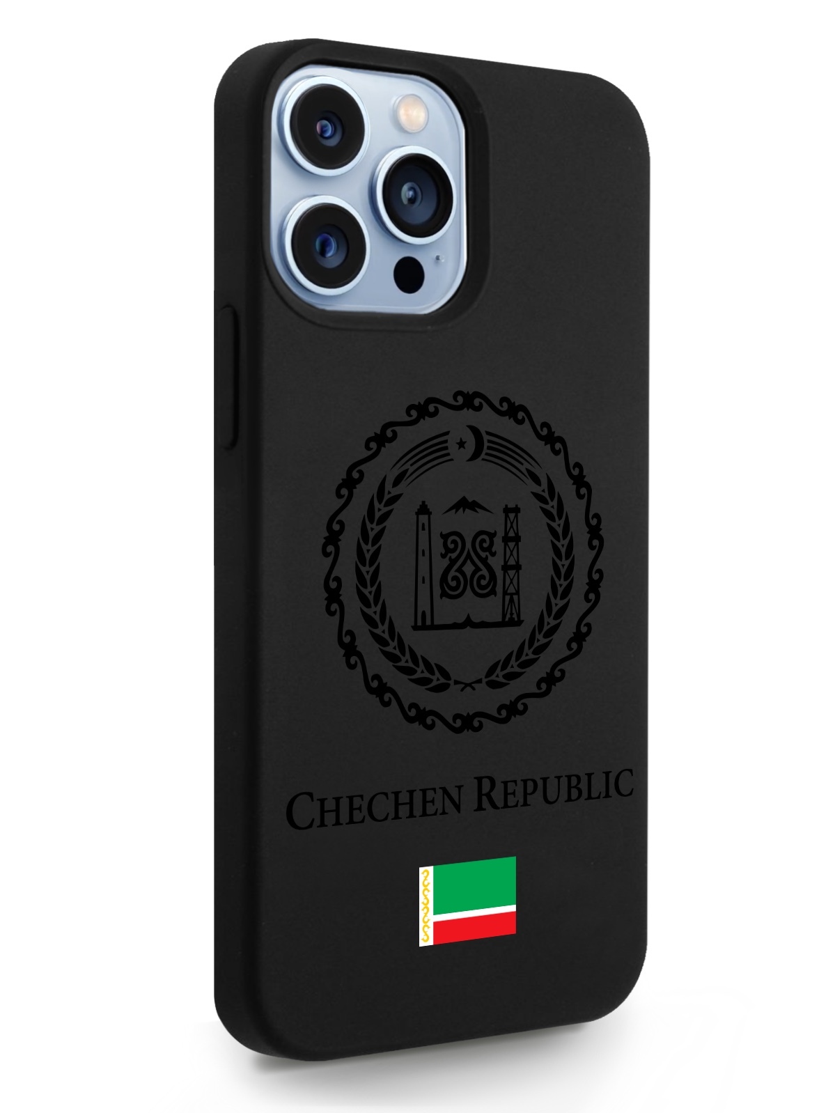 

Черный SignumCase для iPhone 13 Pro Max Черный лаковый Герб Чечни черный, iPhone 13 Pro Max Черный лаковый Герб Чечни