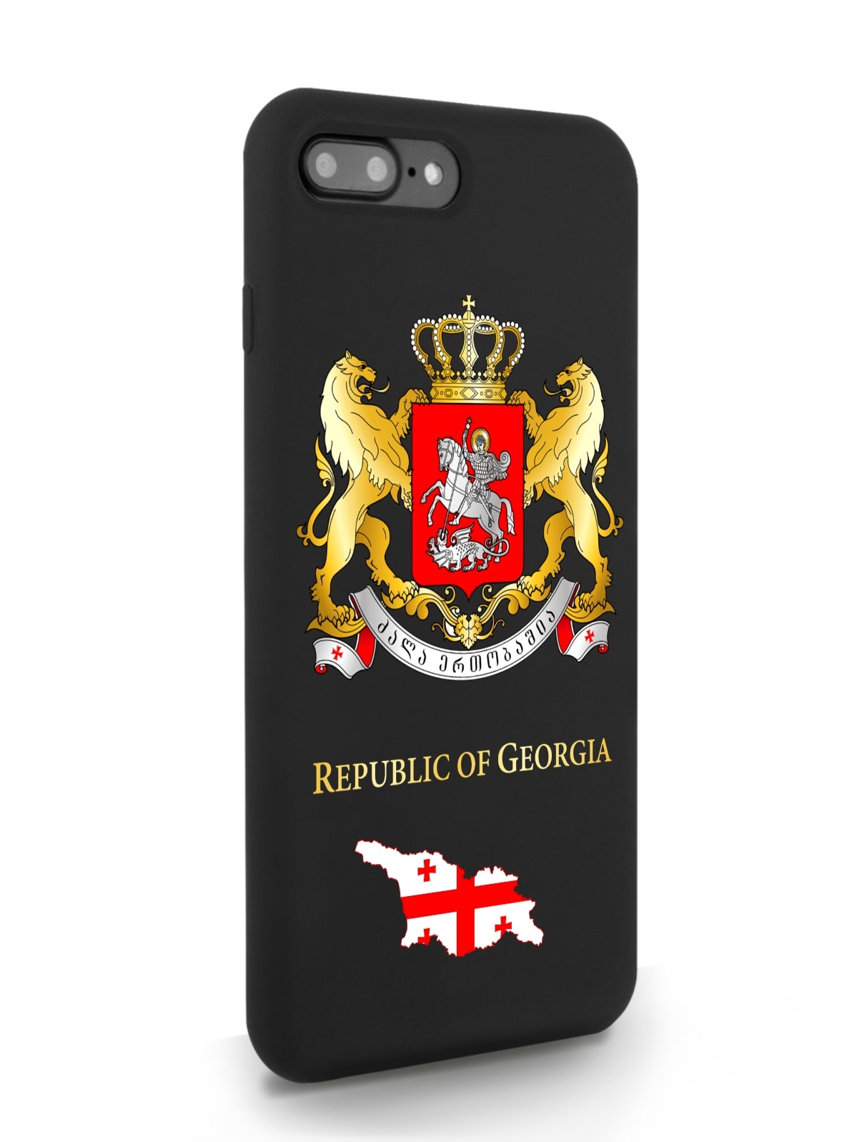 фото Черный signumcase для iphone 7/8 plus герб грузии черный