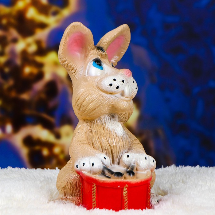 

Копилка "Кролик барабанщик" бежевый, 34см