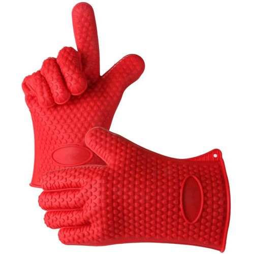 Силиконовые перчатки для BBQ Wolmex красные
