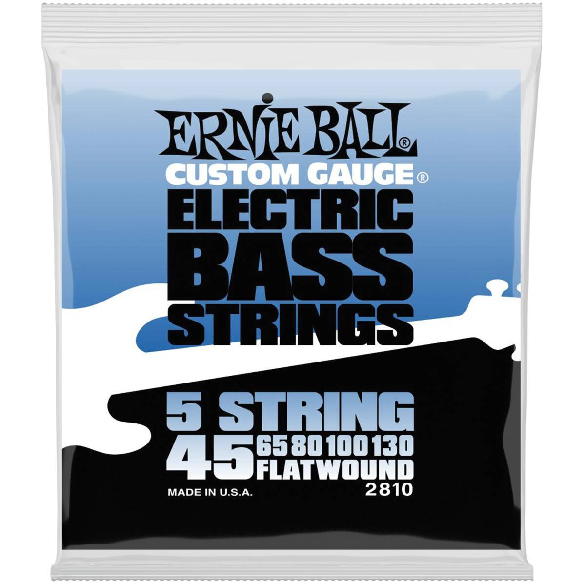 

ERNIE BALL Струны для 5 струнной бас-гитары 2810 Flatwound 45-130 ERNIE BALL