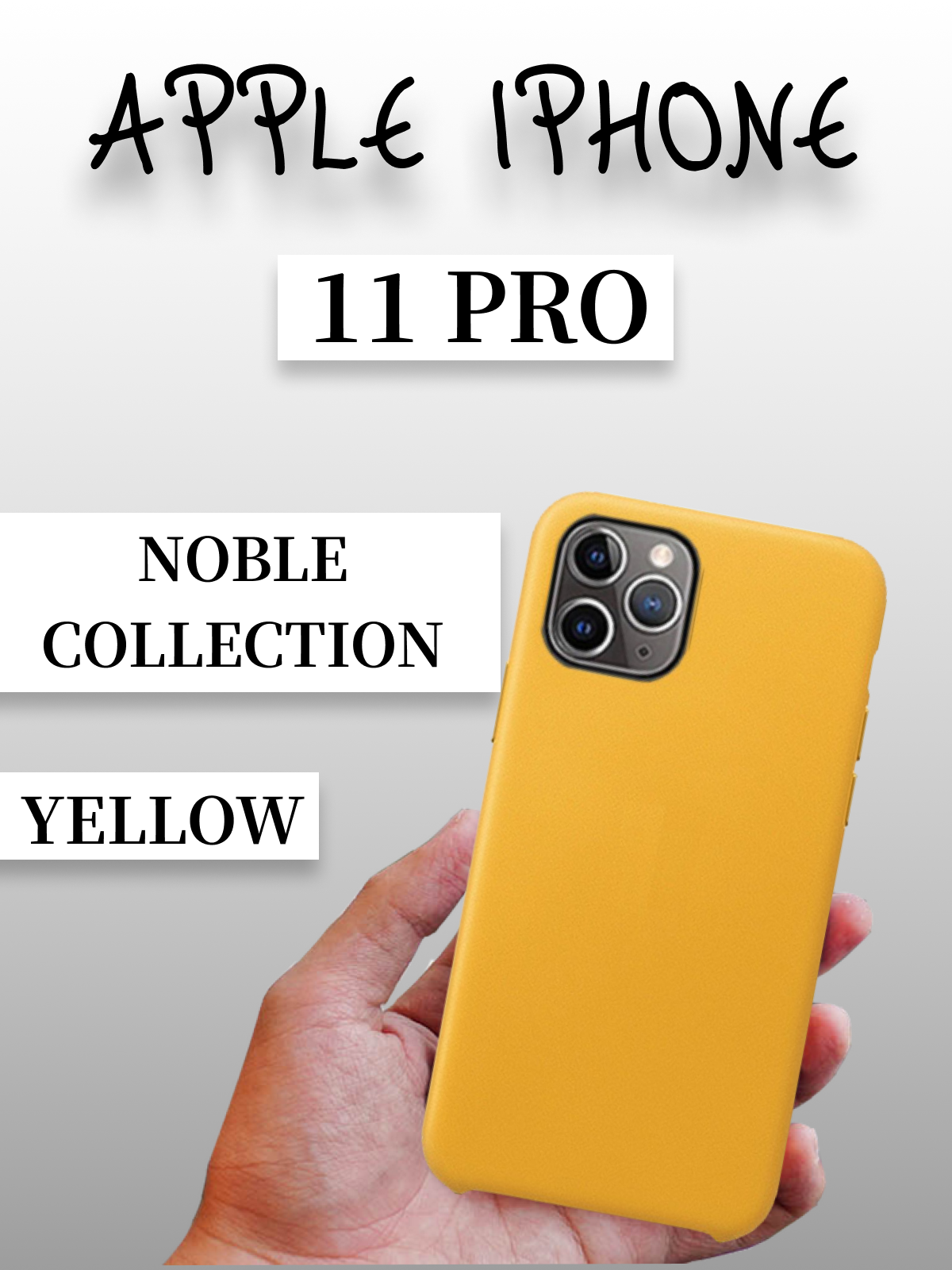 

Кожанный чехол K-Doo Noble Collection для iPhone 11 PRO YELLOW / Желтый, Apple iPhone 11 PRO