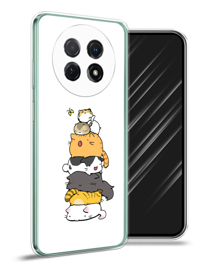 

Чехол Awog на Huawei Nova Y91 "Бутерброд из котиков", Коричневый;белый;серый, 6121650-10