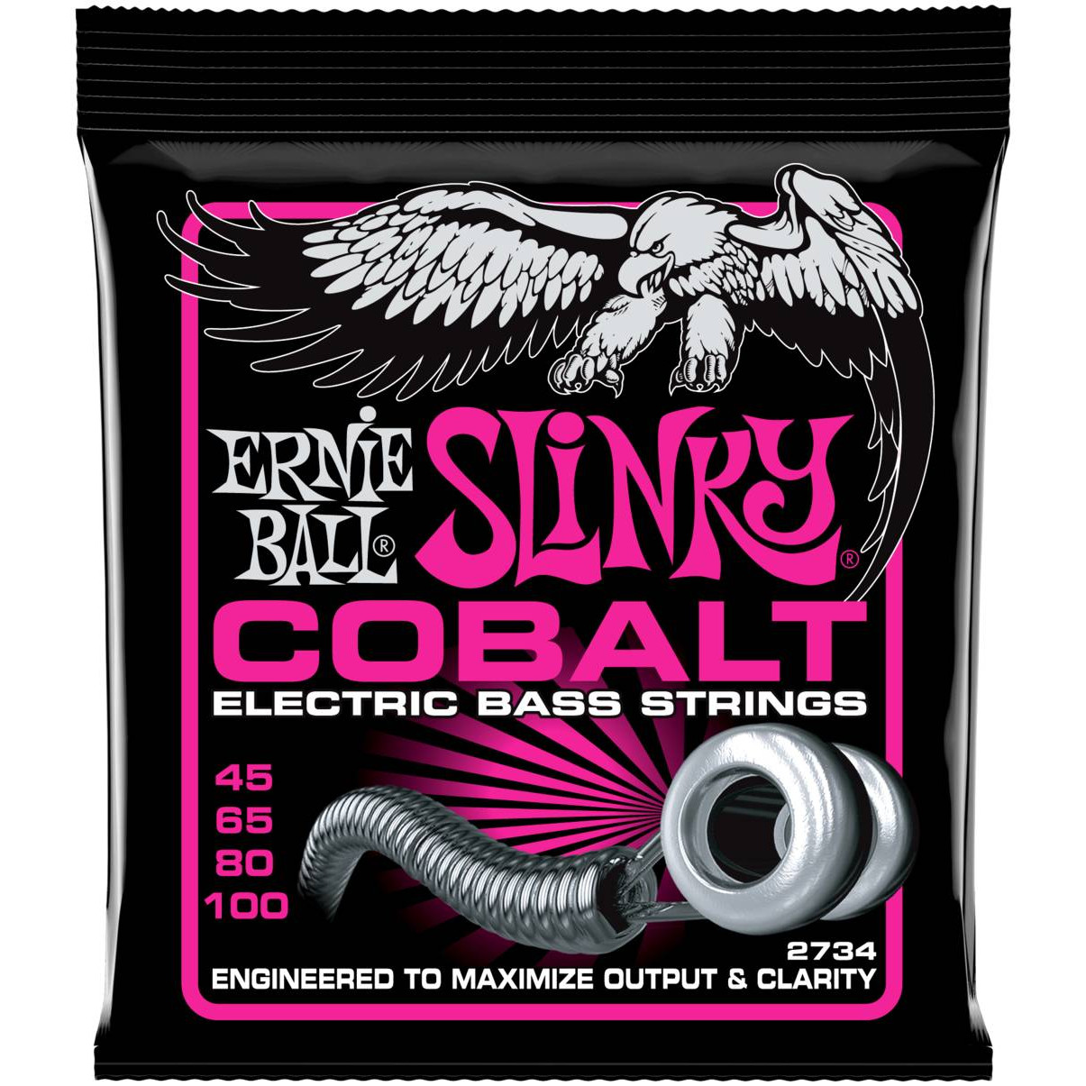 

ERNIE BALL Струны для бас-гитары 2734 Cobalt Slinky Super 45-100 ERNIE BALL