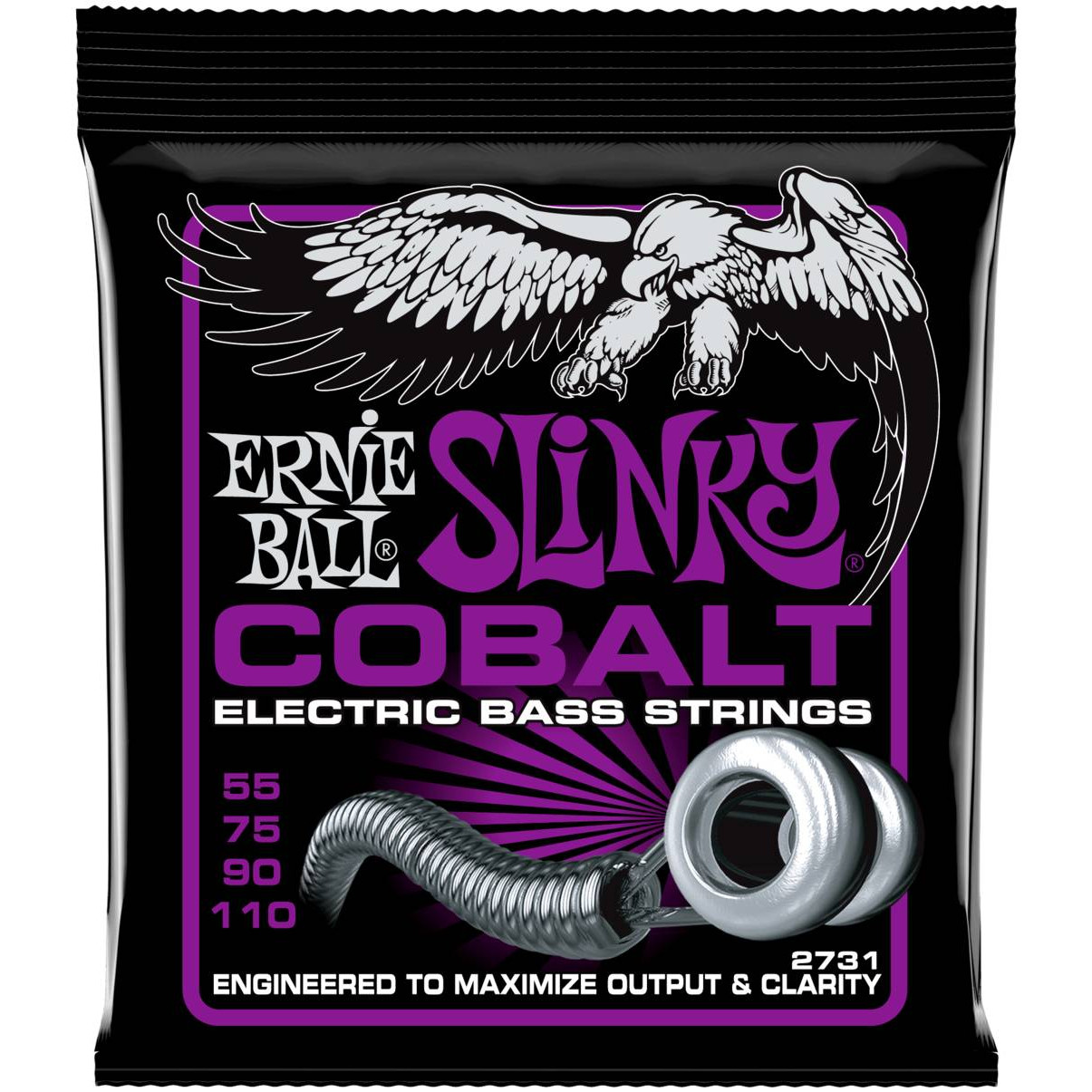 

ERNIE BALL Струны для бас-гитары 2731 Cobalt Slinky Power 55-110 ERNIE BALL