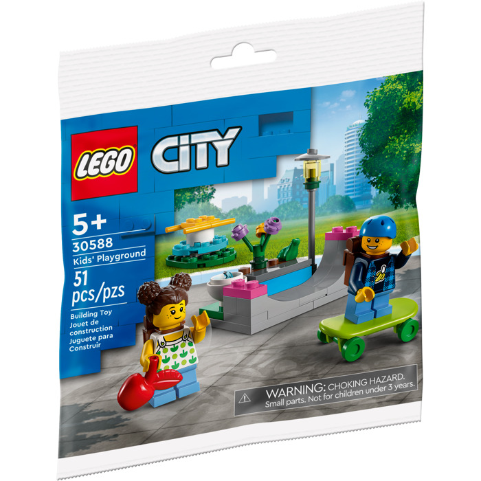 Конструктор LEGO City 30588 Детская площадка, 51 дет. (polybag) lego city книжка картинка строительная площадка жми тяни и толкай книга