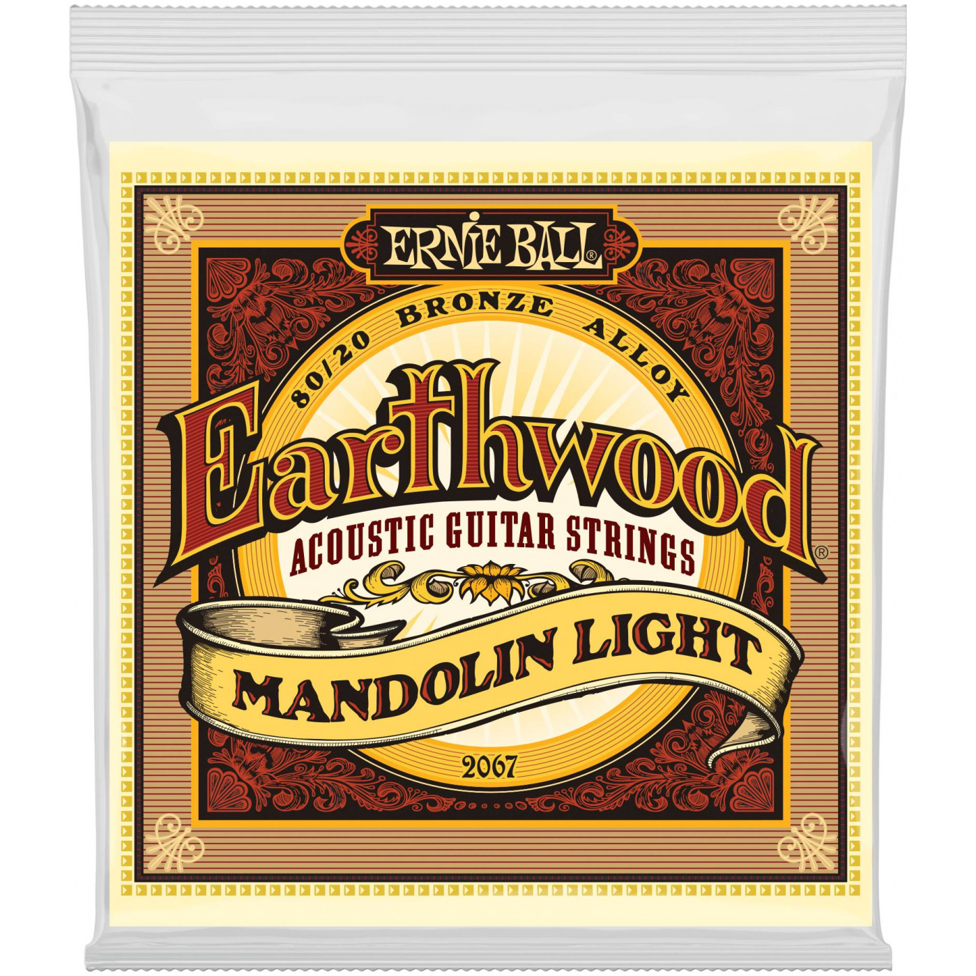 ERNIE BALL Струны для мандолины 2067 Earthwood 80/20 Bronze Light 9-34 ERNIE BALL