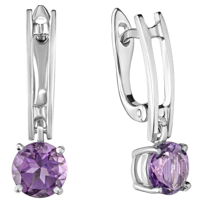 

Серьги из серебра с аметистом LAZURIT-ONLINE 8219AG, 8219AG