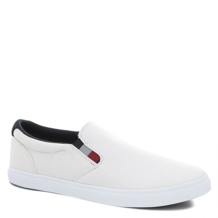 

Слипоны мужские Tommy Hilfiger FM0FM03473 белые 42 EU, FM0FM03473_2525113