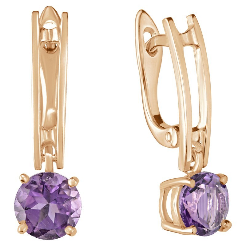 

Серьги из серебра с аметистом LAZURIT-ONLINE 8219PG, 8219PG