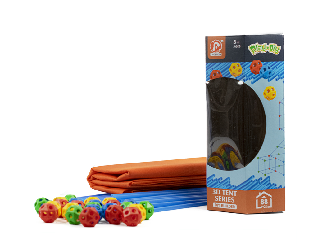 

Игровая палатка детская, разборная, конструктор 88 деталей + тент