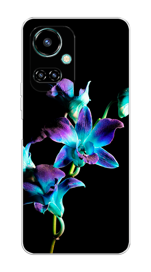 

Чехол Awog на Tecno Camon 19/19 Pro 4G "Синий цветок на черном", Разноцветный, 302250-8