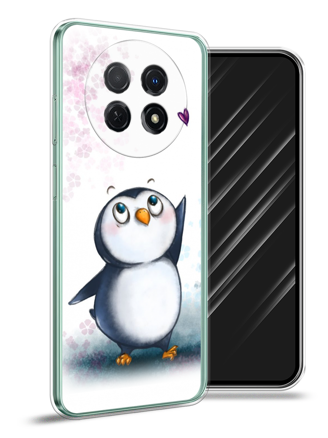 

Чехол Awog на Huawei Nova Y91 "Пингвин и сердечко", Белый, 6121650-1