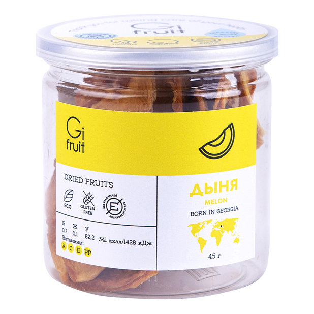 

Дыня сушеная Gifruit Дыня 45 г