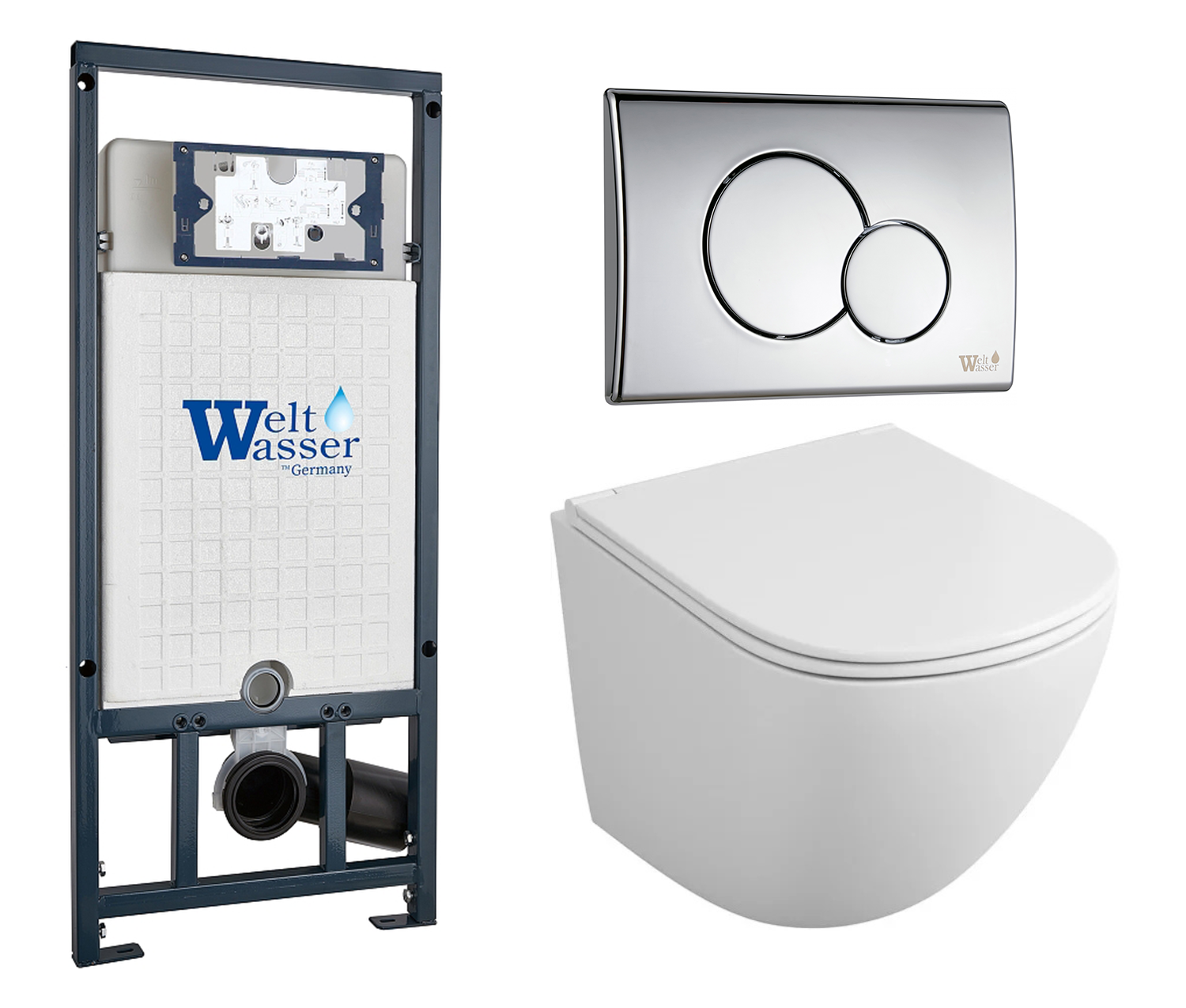 

Комплект: инсталляция WeltWasser Marberg 507 + унитаз Cirkel-H с кнопкой хром