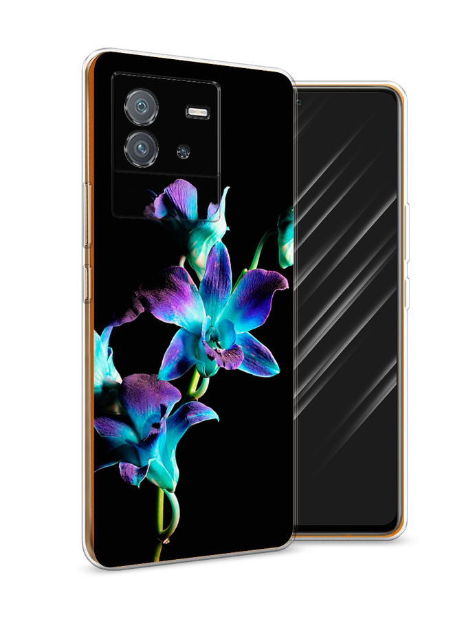 

Чехол Awog на Vivo iQOO Neo6 "Синий цветок на черном", Разноцветный, 266850-8