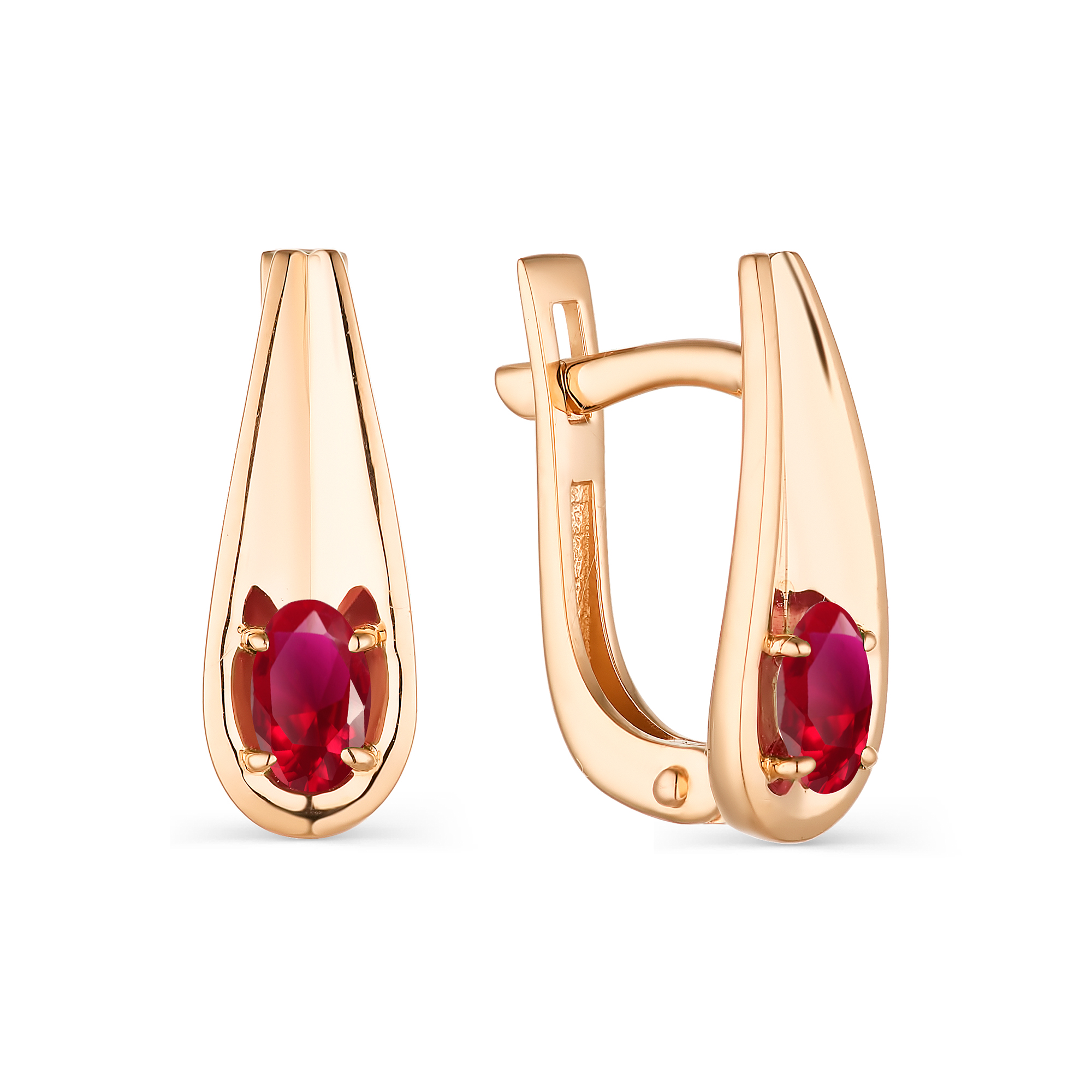 

Серьги из красного золота с рубином АЛЬКОР 23546-103, 23546-103