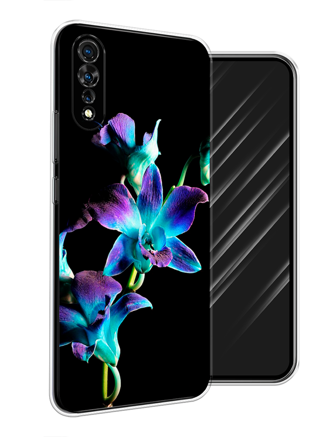 

Чехол Awog на Vivo iQOO Neo/V17 Neo "Синий цветок на черном", Разноцветный, 262050-8