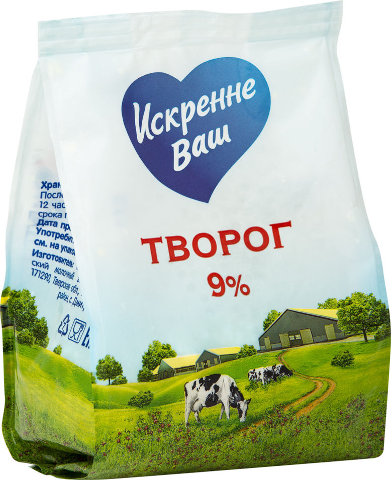 

Творог Искренне Ваш рассыпчатый 9% 200г