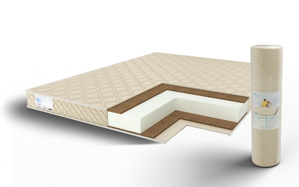 

Матрас Comfort Line Double Cocos Eco Roll Slim 75х200, Бежевый;белый;серый;серебристый, Double Cocos Eco Roll Slim