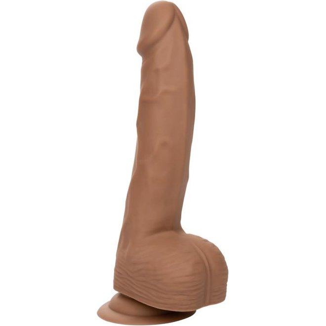 Коричневый фаллоимитатор Silicone Studs 8  - 25,5 см.