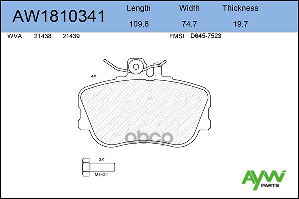 

Тормозные колодки AywiParts передние AW1810341