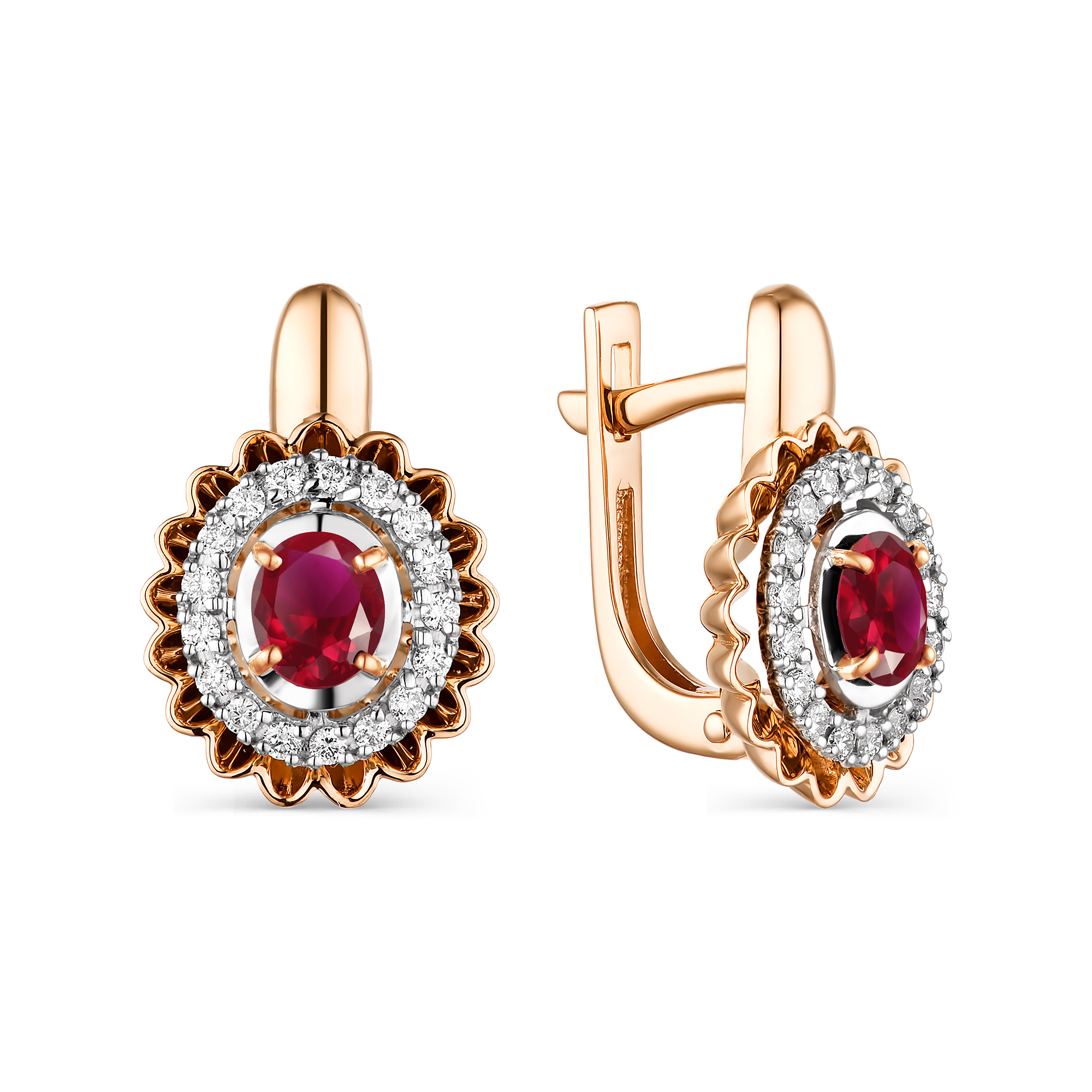 

Серьги из красного золота с бриллиантом АЛЬКОР 23727-103, 23727-103
