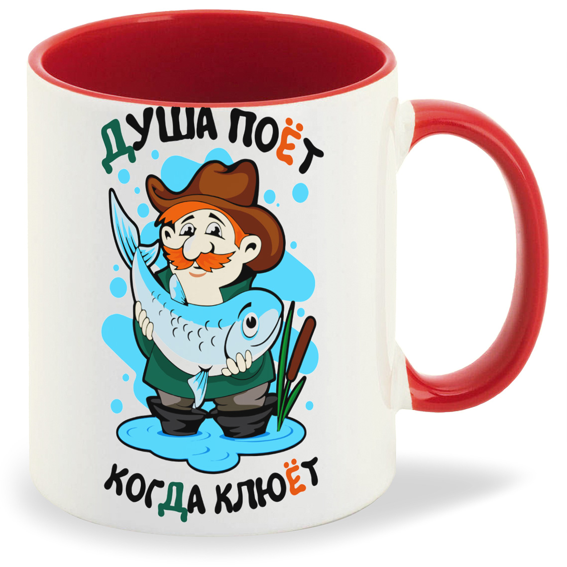

Кружка CoolPodarok Душа поет когда клюет, Душа поет когда клюет