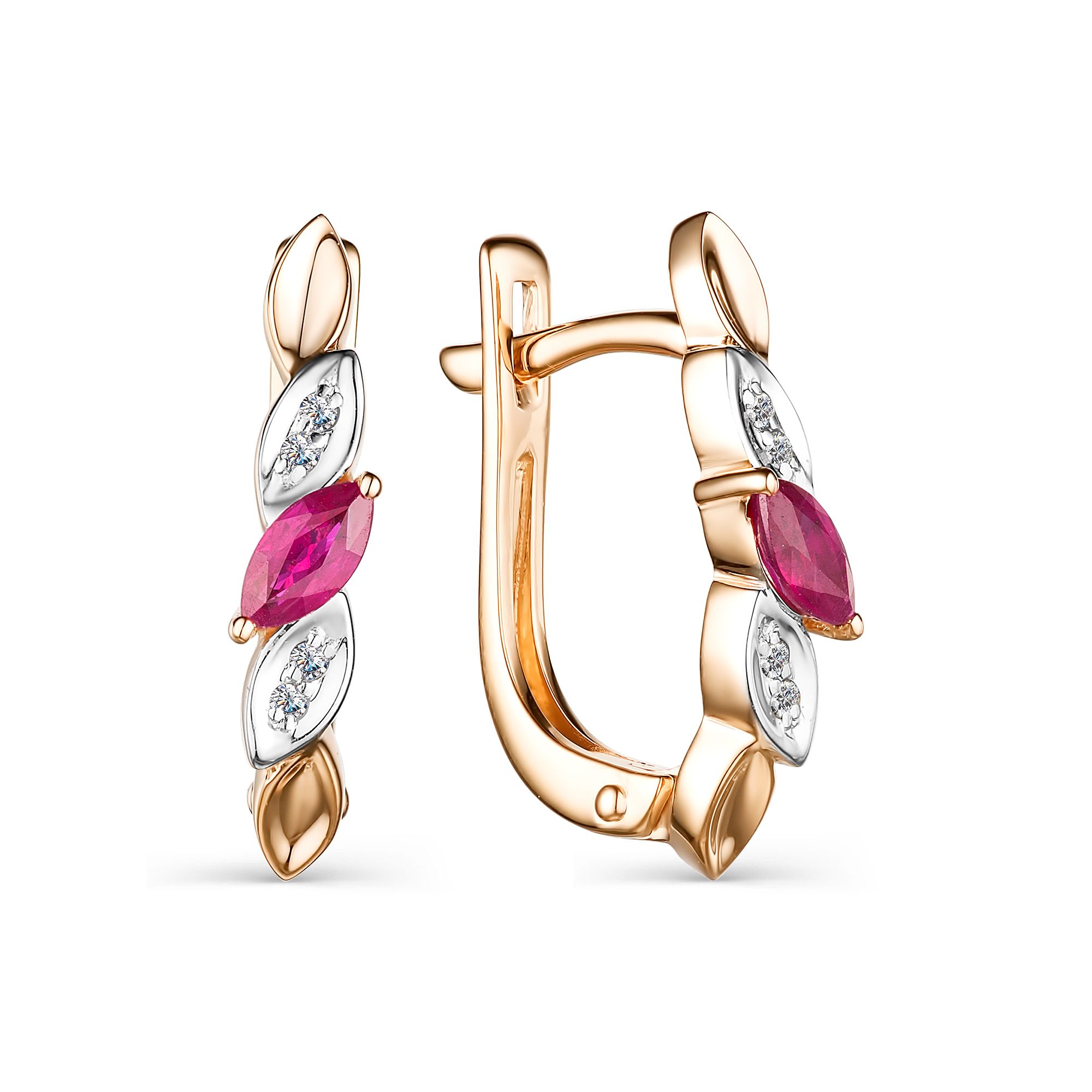 

Серьги из красного золота с бриллиантом АЛЬКОР 23985-103, 23985-103