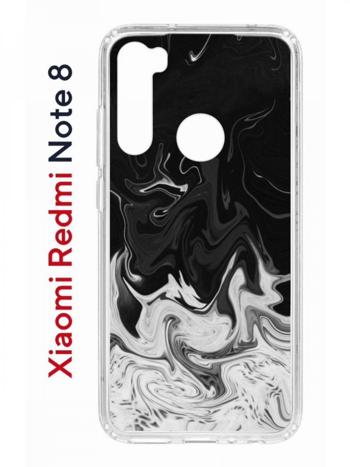 фото Чехол на redmi note 8 kruche print разводы краски,противоударный бампер,с защитой камеры кruче