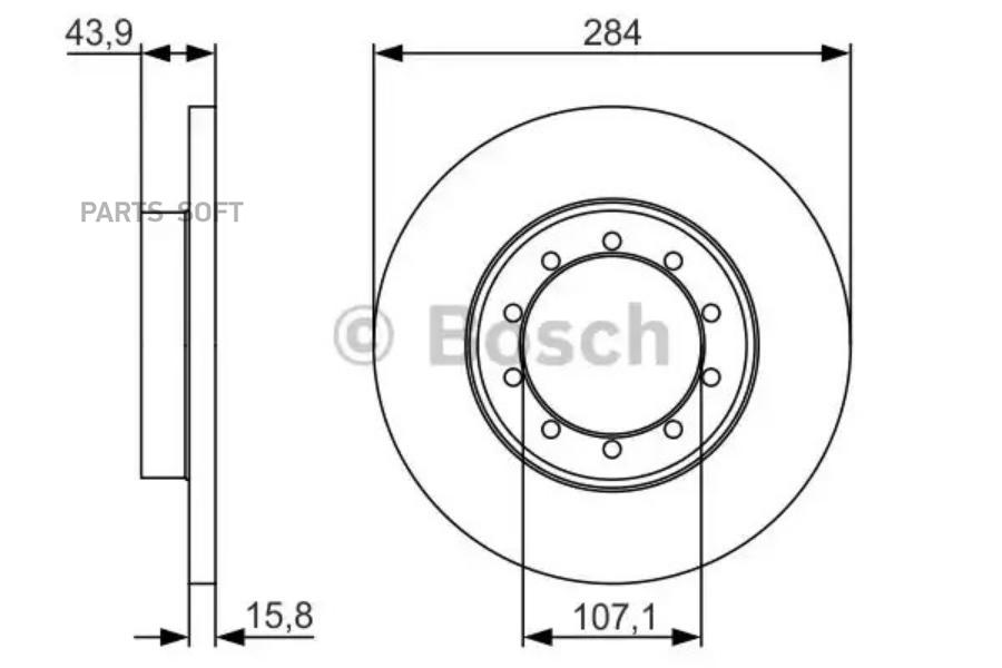 

Тормозной диск Bosch комплект 1 шт. 0986479A34