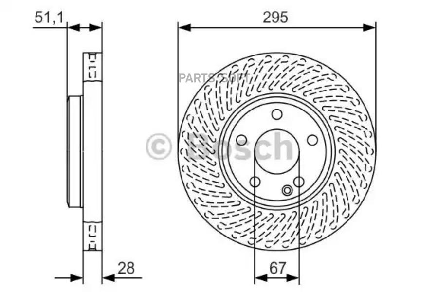 

Тормозной диск Bosch комплект 1 шт. 0986479A58