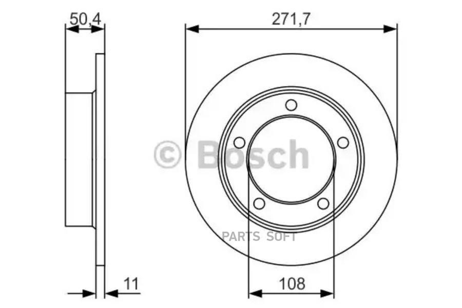 

Тормозной диск Bosch комплект 1 шт. 0986479R73