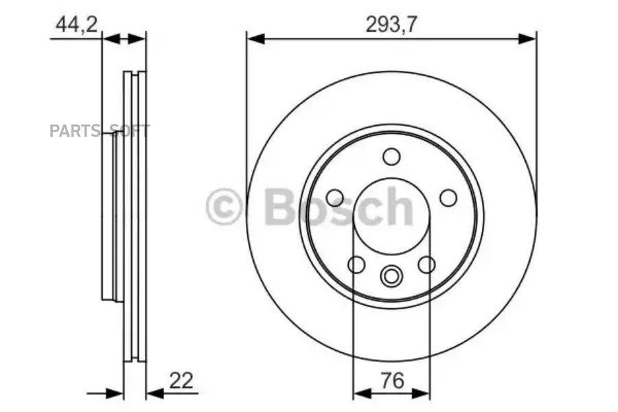 

Тормозной диск Bosch комплект 1 шт. 0986479S06