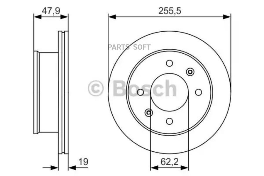 

Тормозной диск Bosch комплект 1 шт. 0986479S21